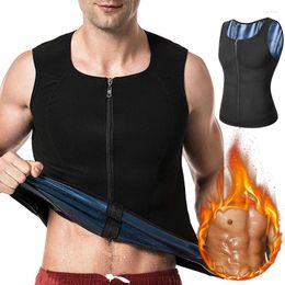 Formas para hombres Cuerpo de hombres Capas de calor para hombres Capitán de la cremallera SUDER BOTANTE Vest Sauna Camisa Camisa de compresión Tapa del tanque de compresión para el gimnasio Exercio del gimnasio