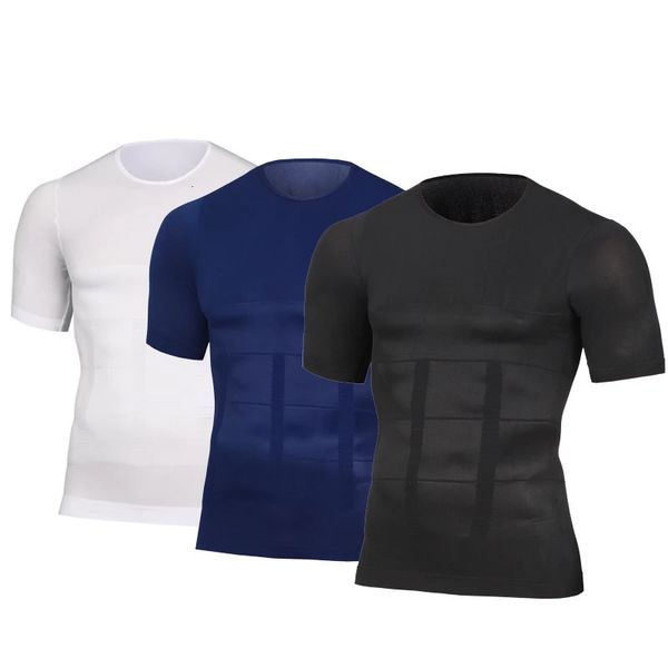 Corps pour hommes Shapers Mens Slimming Shaper Posture Gilet Abdomen du ventre mâle pour la compression Correctrice Bâtiment de corps graisse Brûle de poitrine