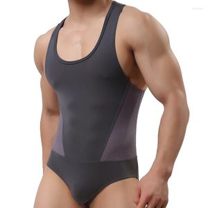 Hommes Body Shapers Sexy Mens Body Shaper Justaucorps Respirant Bodywear Homme Haute Qualité Spandex Débardeur Singlets Sous-Vêtements Une-pièce