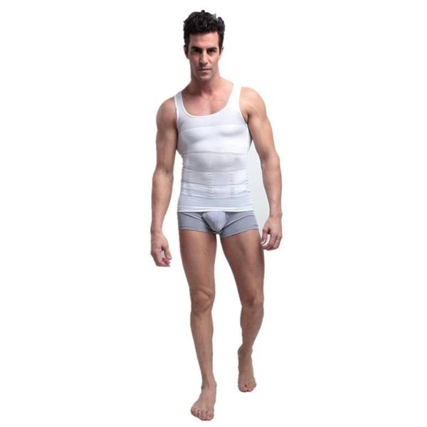 Moldeadores de cuerpo para hombres Shaper adelgazante camiseta interior chalecos de compresión camisa quemadora de grasa cintura espalda soporte vientre Corset236S