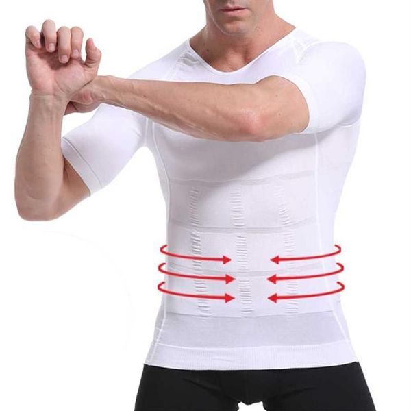 Formadores de cuerpo para hombres Adelgazar Shaper Postura Chaleco Masculino Tummy Abdomen Corrector Compresión Modelado Quemador de grasa Camisa de pecho Cors242t