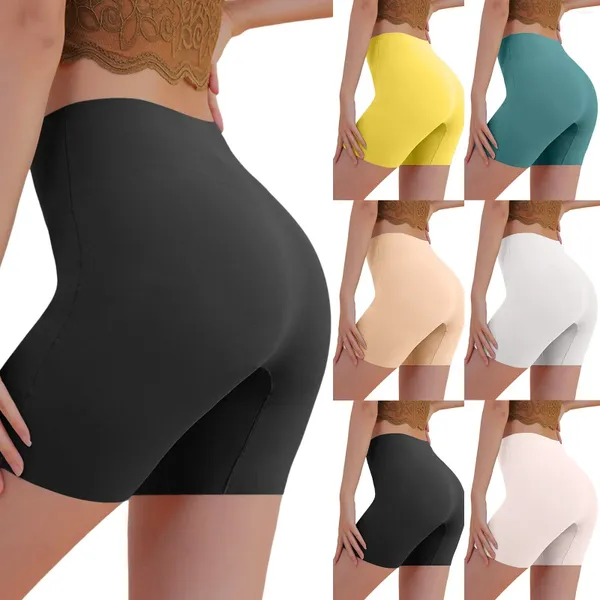 Shapers de cuerpo para hombres Summer Ultra Thin Non Marking High Ladies Top Shorts para usar debajo de los vestidos Trajes brillantes Mujeres Cintura Sweat Wrap Cam Pants