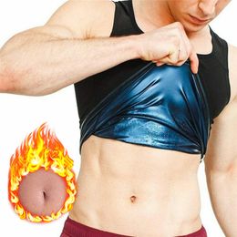 Heren lichaam vormgeven ondergoed schoonheid afslanken vest sauna zweten fitness body sculpting kleding buik shaper gezondheidszorg