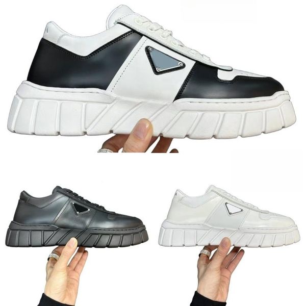 Aumentan los zapatos casuales de marca para hombres, aumentan los zapatos de moda de cuero en blanco y negro Entrega en caja original.