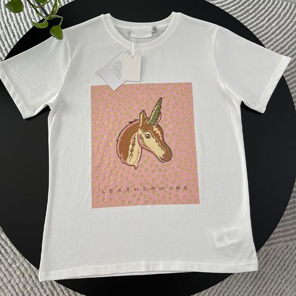 T-shirt de marque pour hommes T-shirt italien Unicorn Print mode décontractée qualité durable couple Coach vêtements de marque T-shirt topcotton