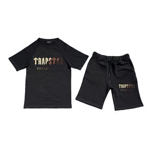 Heren Merk T-shirt Tweedelig Pak Katoen Trainingspak Korte Mouwen T-shirt Shorts Casual Trapstar Sportkleding Kleding 220726