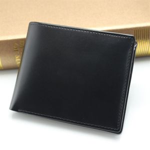 Portefeuille d'entreprise pour hommes Sac de carte de crédit de portefeuille en cuir authentique.