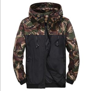 Heren Camouflage Jas Outdoor Travel Hoodies ColorBlock Youth Party Soft Shell Jacket