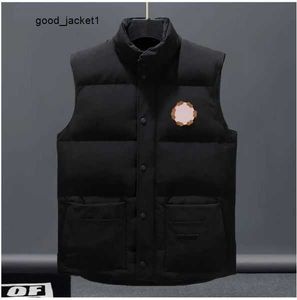 Chaquetas de ganso canda para hombre Diseñador Chaleco de plumón Parkas de bolsillo Insignias de cremallera de manga larga Hombres Downs Abrigo informal Tops de ganso canadiense Outwear 1 ZS77