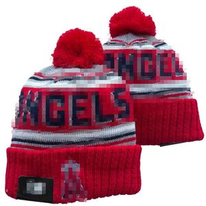 Casquettes pour hommes Angels Beanies Los Angeles Hats Toutes les 32 équipes tricotées à revers Pom rayé Sideline laine chaude USA College Sport Knit Hat Hockey Beanie Cap pour femmes A1