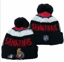 Gorras para hombres Pelota de hockey Sombreros Gorro Ottawa Los 32 equipos Gorros de punto con puños Pom Kraken Gorros a rayas Lana Cálido EE. UU. Deporte universitario Gorros de punto Gorra para mujer a0