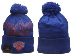 Caps masculins Knicks Bons de bonnet New York Banie Hats toutes les 32 équipes tricotées Pom à la touche rayée laine chaude USA USA COLLEGE SPORT CHAPLE CHAPE HOCKEY POUR FEMME A1