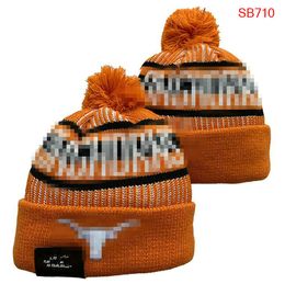 Capitres masculinos NCAA Alabama Texas Sombreros Todos los 32 equipos de punto de punto Beanies Sideletos a rayas Capitán de gorro de hojas de punto Sport Sport para mujeres a0