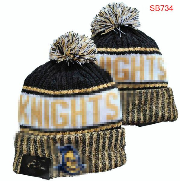 Casquettes pour hommes Chapeaux NCAA Toutes les 32 équipes tricotées à revers Pom Alabama Blue Devils Bonnets rayés en laine chaude USA College Sport Bonnet en tricot Bonnet de hockey pour