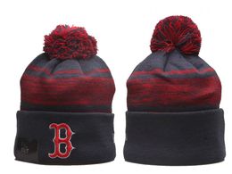 Gorras de hombre Gorros RED SOX Gorros BOSTON Los 32 equipos Gorro de punto con pompón a rayas Lana lateral Cálido Gorro de punto deportivo universitario de EE. UU. Gorro de hockey para mujer A0