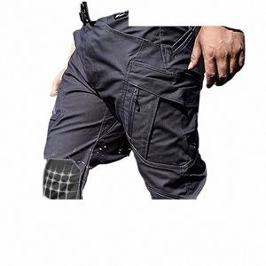 Pantalon cargo pour hommes Pantalon tactique multi-poches pour hommes Pantalon de combat militaire décontracté Pantalon de randonnée imperméable Plus Taille 6XL l2FO #