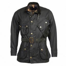 Veste de cire à l'huile Cargo Safari pour hommes imperméable Angleterre Casual automne vêtements d'extérieur multi-poches col en velours côtelé vestes résistantes à l'usure 30HF #