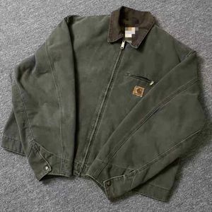 Hommes Carhart Vintage J97cleanfit Workwear Zipper Coat American Detroit Vestes pour hommes 2023 Carharttlys Denim Jacket Marque Carhart Toile Lavable Cire Teinte 881