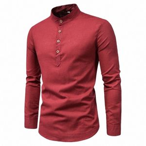 Chemise formelle décontractée pour hommes Chemises à manches LG Chemises pour hommes Blouses Slim Social Busin Chemises Top Chemises élégantes pour homme Vêtements C1bu #