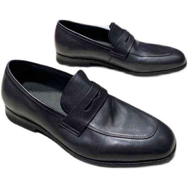 Chaussures en cuir d￩contract￩es pour hommes polies avec la premi￨re couche de corne de vache et la semelle des mocassins