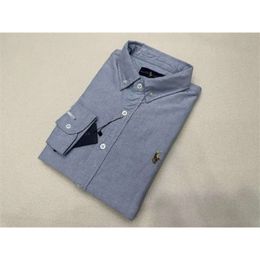 Polo Ralph pour hommes, manches longues, décontracté, en coton Oxford, sans repassage, Slim, Paul, chemise formelle, haute qualité, printemps et automne, 653