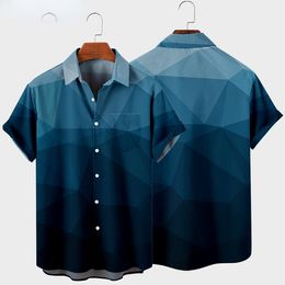 Casual shirts voor heren 022 Rapelhemd met korte mouwen Heren oversized eenvoudig