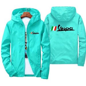 Casual shirts voor heren 2014 Summer Vespa Batterij Auto Nieuwe bommenwerper Mens Fashion Outdoor Zipper Ultra dunne sportkleding Q240510