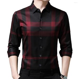 Chemises décontractées pour hommes 2022 marque Designer rayé hommes pour hommes vêtements mode coréenne chemise à manches longues robe de luxe vêtements Jersey 914