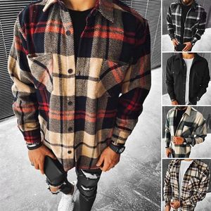 Chemises décontractées pour hommes 2022 Mode Printemps Plaid Flanelle Homme Manches longues Doux Confort Slim Fit Styles Hommes Veste Cardigan Shirt2872