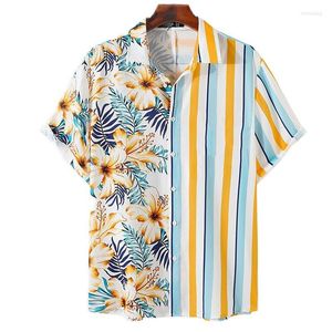 Chemises décontractées pour hommes 2022 chemise hawaïenne pour hommes imprimé en 3D Tropical à manches courtes hommes surdimensionnés t-shirts hommes vêtements plage Camisa Masculina