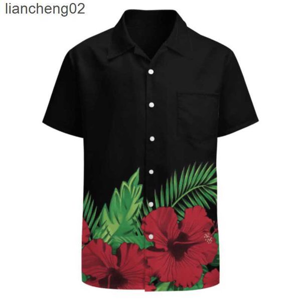 Chemises décontractées masculines 2022 Nouvelle sirène tribale polynésienne Lady Samoan Couple Vêtements 5xl Livraison Design de luxe Ruffle Nouveau 2022 W0328