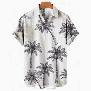 Chemises décontractées pour hommes 2022 été surdimensionné hommes chemise hawaïenne à manches courtes un bouton polyvalent 3D imprimé haut de plage 5XL
