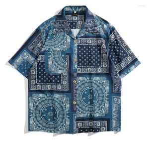 Casual shirts voor heren 2022 Zomer Summer Korte mouw Folk-Custom 3d Full-geprinte Hawaiian Beach Streetwear Harajuku Mens Flower Hip Hop Tops