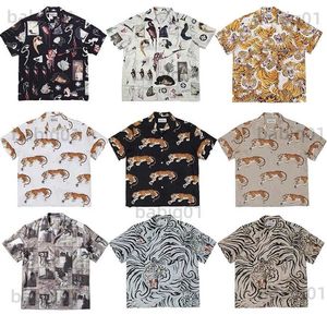 Casual shirts voor heren 2022ss Tijgerprint WACKO MARIA Hawaii Shirts Heren Dames Hoge kwaliteit T-shirt WACKO MARIA Shirts Top Tees T230321