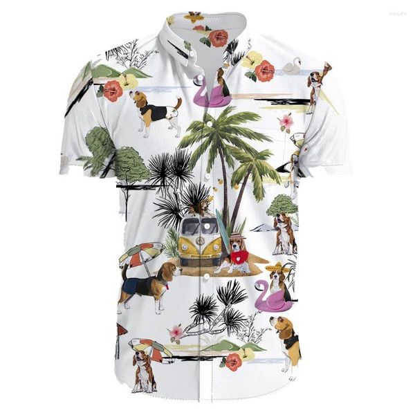 Chemises décontractées pour hommes 2023 3d Aloha Shirt Pirate Ship Social Boutons de manchette Manches courtes Street Shooting