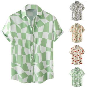 Chemises décontractées pour hommes 2023 mode ethnique Vintage chemise hommes imprimer hawaïen à manches courtes élégant jeunesse haut à fleurs
