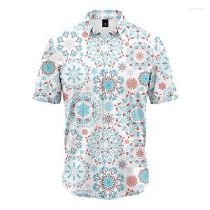 Chemises décontractées pour hommes 2023 Vêtements pour hommes Modèle de mode Chemise imprimée Cardigan à simple boutonnage à manches courtes Hommes