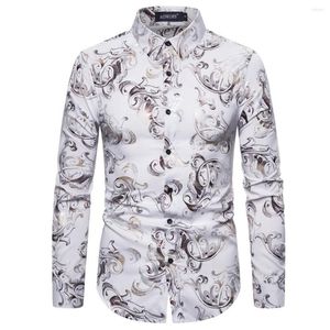 Casual shirts voor heren 2023 Heren met lange mouwen shirtknop Zuid-Korea mode straatjurk Kerstmis grafisch t-shirt luxe bedrukt