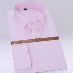 Chemises décontractées pour hommes 2023 Chemises pour hommes Longues Solides Standard-fit Basic Dress Chemise à manches de qualité Patch Single Pocket Formal Social