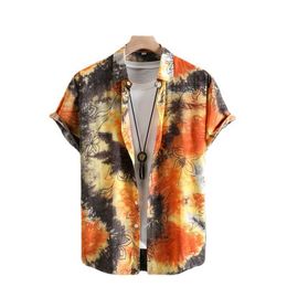 Casual shirts voor heren 2023 Heren shirt Vintage etnische stijl Dagelijkse korte mouw afdrukken Losse korte mouw Casual shirts Dagelijks dragen van hoogwaardige kantoorblouse AA230523