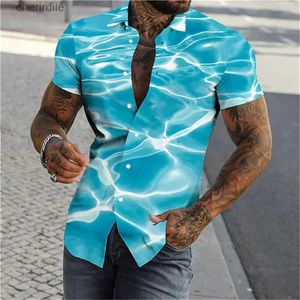 Chemises décontractées masculines 2023 Nouvelle chemise aloha Flamingo Coconut Tree Pattern 3D Impression de mode Fashion Holiday Loison