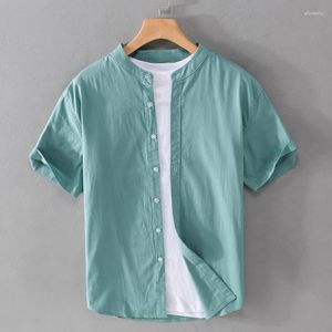 Chemises décontractées pour hommes 2023 chemise en Textile Oxford à manches courtes mince et confortable polyvalent jeunesse pur coton Cool minimaliste haut