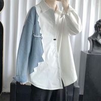 Chemises décontractées pour hommes 2023 printemps et automne chemise pour hommes à manches longues coréen japonais Boutique vêtements Style Simple