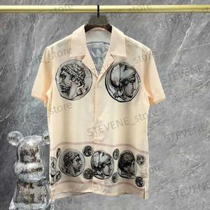 Chemises décontractées pour hommes 2023 Été Camisa Mode Masculina Chinois Chemise Rétro Portrait Art Chemise Courte Slve Casual Hommes Chemise Strtwear Moda Hombre T240325