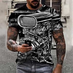 Chemises décontractées masculines 2023 T-shirt de musique à col équire d'été 3D Graphique imprimé Face drôle pour hommes vêtements