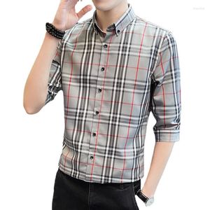 Casual shirts voor heren 2023 Zomerheren Business Half Sleeve Shirt Classic Controled Male Button Up sociale jurk voor mannen