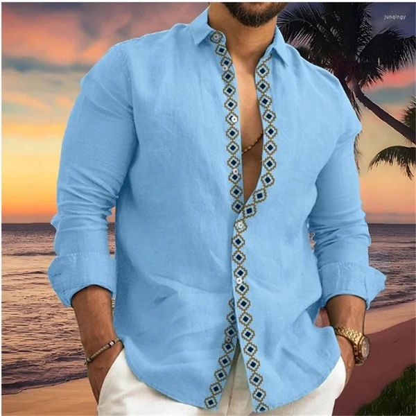 Chemises décontractées pour hommes 2023 Chemise d'été 3D numérique imprimé plage vacances jeune mode