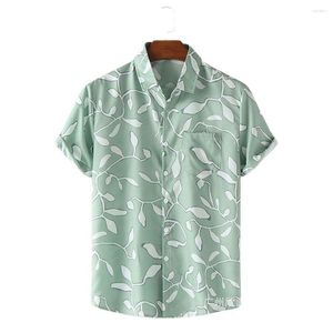 Heren Casual Shirts 2023 Zomer Jeugd Top Fashion Beach Tropical Hawaiian Street Trendy ademend katoenen poloshirt