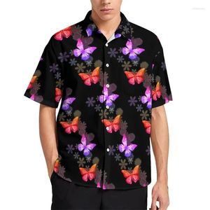 Chemises décontractées pour hommes 2024 papillon 3D Boy imprimé Blouses Hawaiian Animal Graphic Short Sleeve for Men Clothes Streetwear Beach Luxury Tops