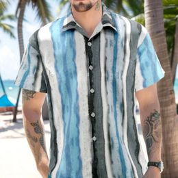 Chemises décontractées masculines 2024 Cross Border Hawaiian Blossom Shirt Loose Beach Vacation Courte courte Camisas imprimées florales Para Caballero